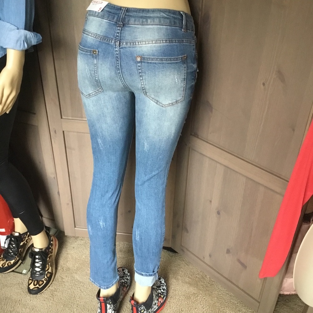 🆕 Freestyle distressed destructed stretch jeans - Picture 3 of 6